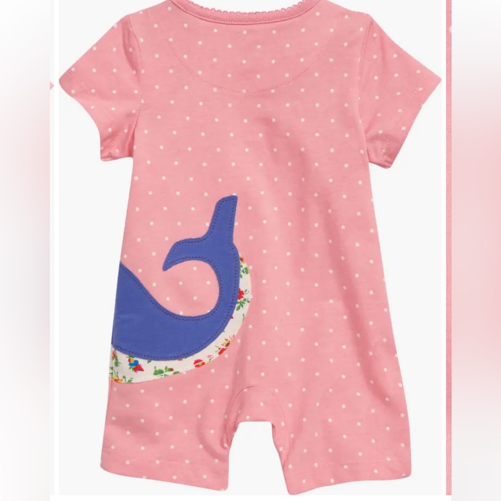 Donated Baby Boden Pink Appkique Whale Bodysuit Nordstrom 3-6 mos - Picture 2 of 7